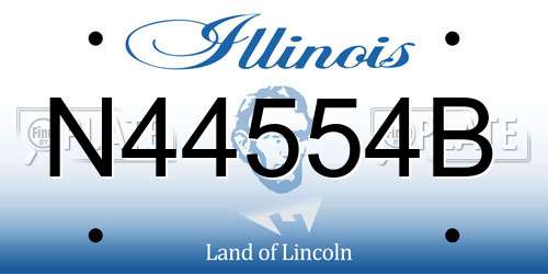 N44554B Illinois License Plate