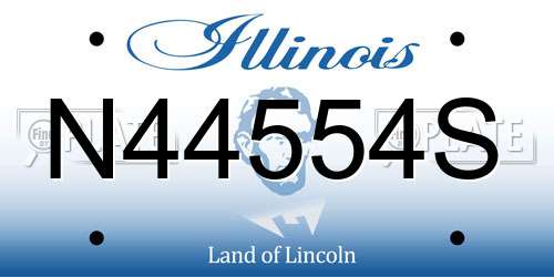 N44554S Illinois License Plate