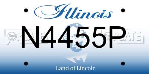 N4455P Illinois License Plate