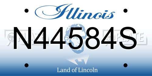 N44584S Illinois License Plate