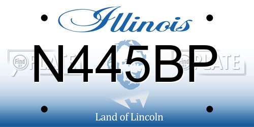 N445BP Illinois License Plate