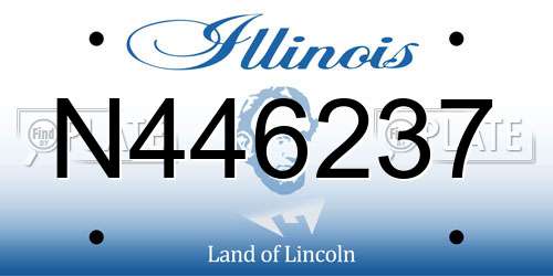 N446237 Illinois License Plate