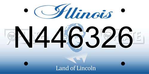 N446326 Illinois License Plate