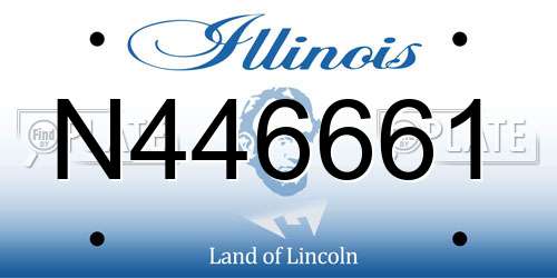 N446661 Illinois License Plate