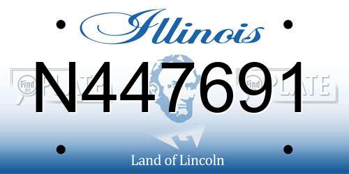 N447691 Illinois License Plate