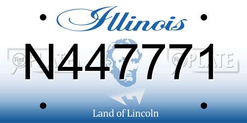 N447771 Illinois License Plate