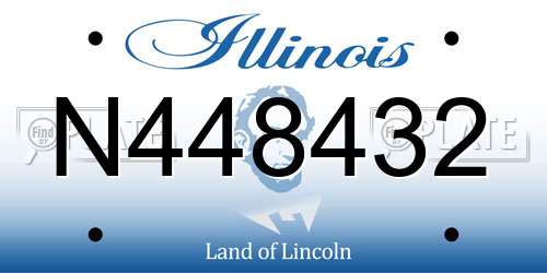 N448432 Illinois License Plate