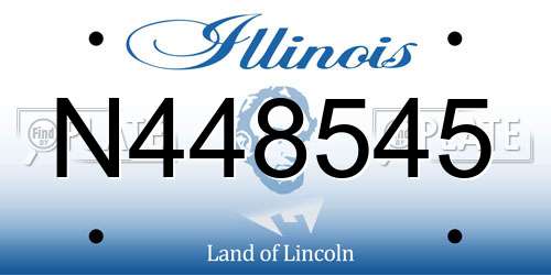N448545 Illinois License Plate