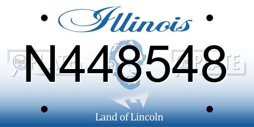 N448548 Illinois License Plate