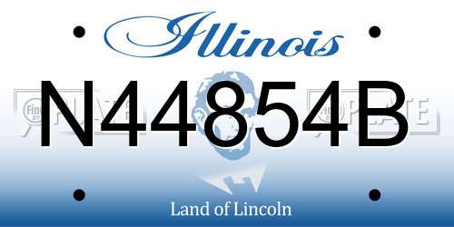 N44854B Illinois License Plate