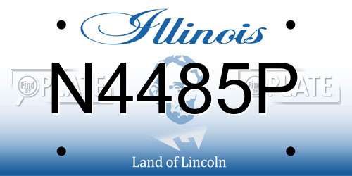 N4485P Illinois License Plate