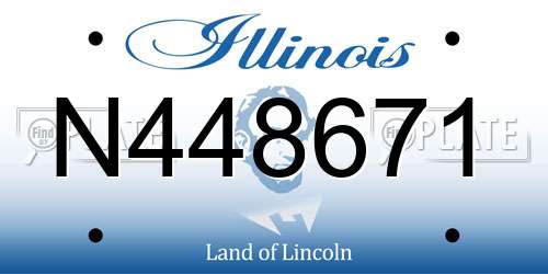 N448671 Illinois License Plate