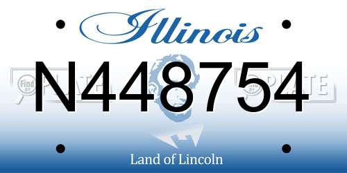 N448754 Illinois License Plate