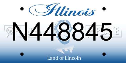 N448845 Illinois License Plate
