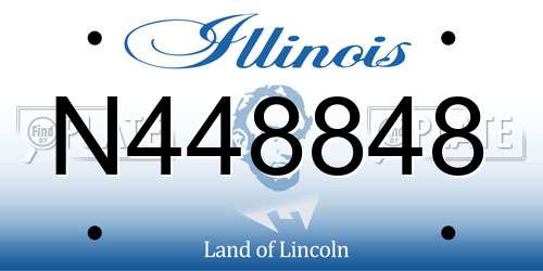 N448848 Illinois License Plate
