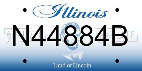 N44884B Illinois License Plate