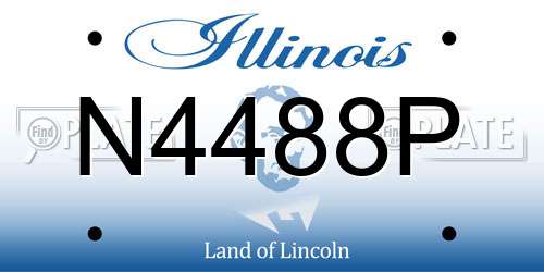 N4488P Illinois License Plate