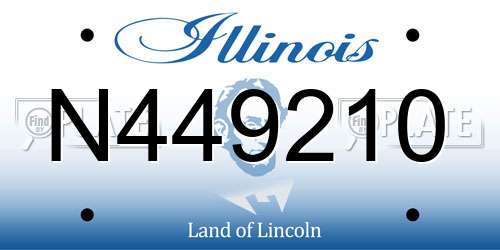 N449210 Illinois License Plate