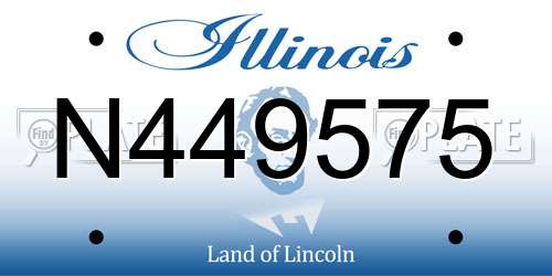 N449575 Illinois License Plate