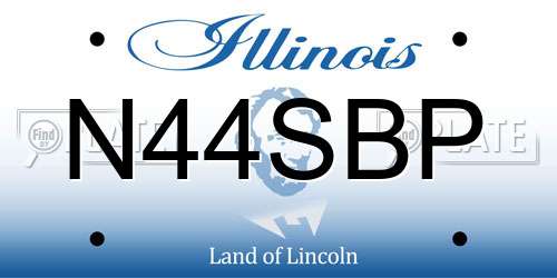 N44SBP Illinois License Plate