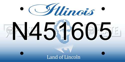 N451605 Illinois License Plate