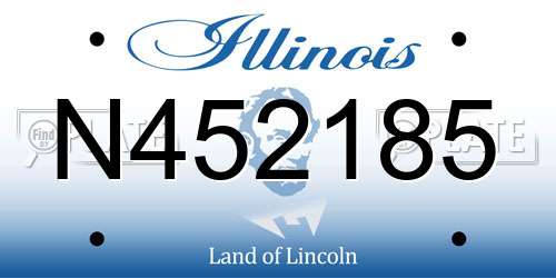 N452185 Illinois License Plate