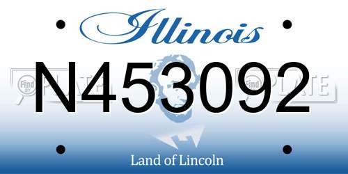 N453092 Illinois License Plate