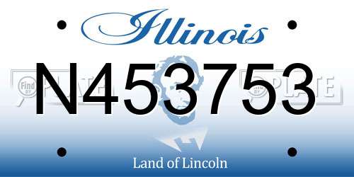 N453753 Illinois License Plate