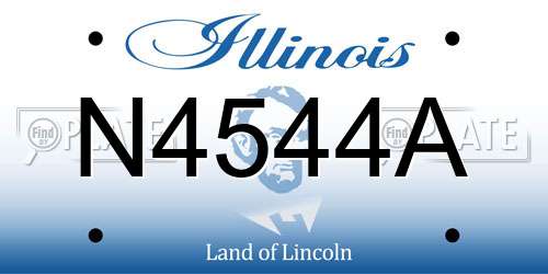 N4544A Illinois License Plate