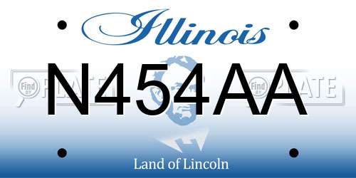 N454AA Illinois License Plate