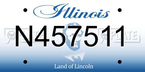 N457511 Illinois License Plate