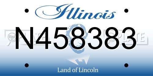 N458383 Illinois License Plate