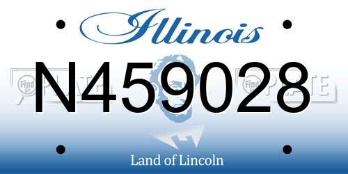 N459028 Illinois License Plate