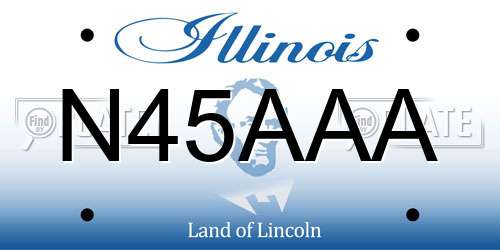 N45AAA Illinois License Plate