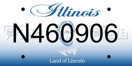 N460906 Illinois License Plate