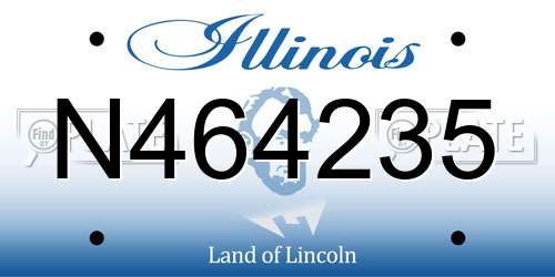 N464235 Illinois License Plate