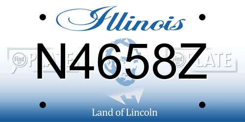 N4658Z Illinois License Plate