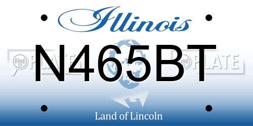 N465BT Illinois License Plate
