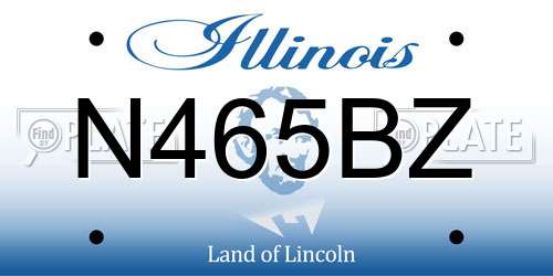 N465BZ Illinois License Plate