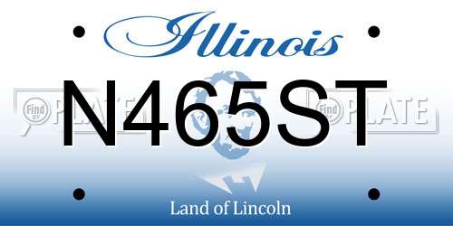 N465ST Illinois License Plate