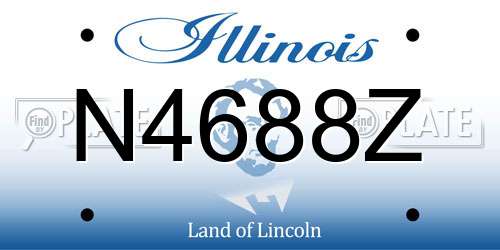 N4688Z Illinois License Plate