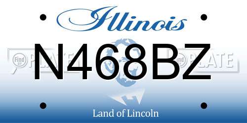 N468BZ Illinois License Plate