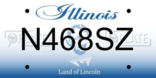 N468SZ Illinois License Plate