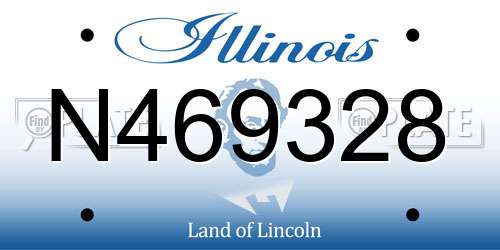N469328 Illinois License Plate