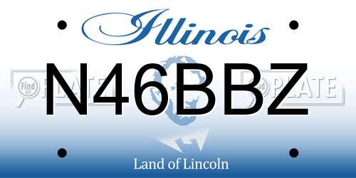 N46BBZ Illinois License Plate