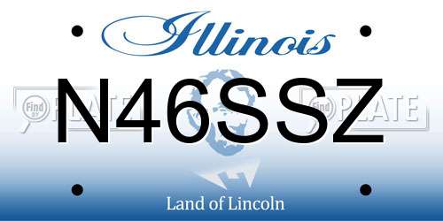 N46SSZ Illinois License Plate