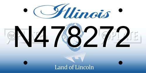 N478272 Illinois License Plate