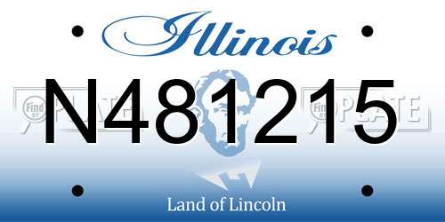 N481215 Illinois License Plate
