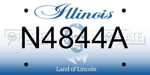 N4844A Illinois License Plate