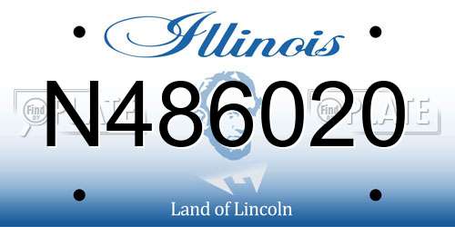 N486020 Illinois License Plate